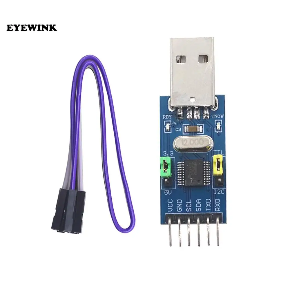 1pcs CH341T two-in-one module USB to I2C IIC UART USB to TTL single-chip serial port downloader