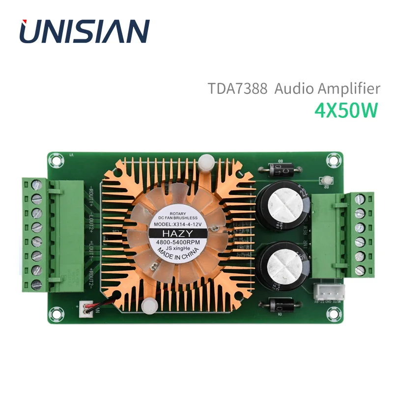 UNISIAN  4X40W  Audio Power Amplifier Four Channels  TDA7388 Amplifiers