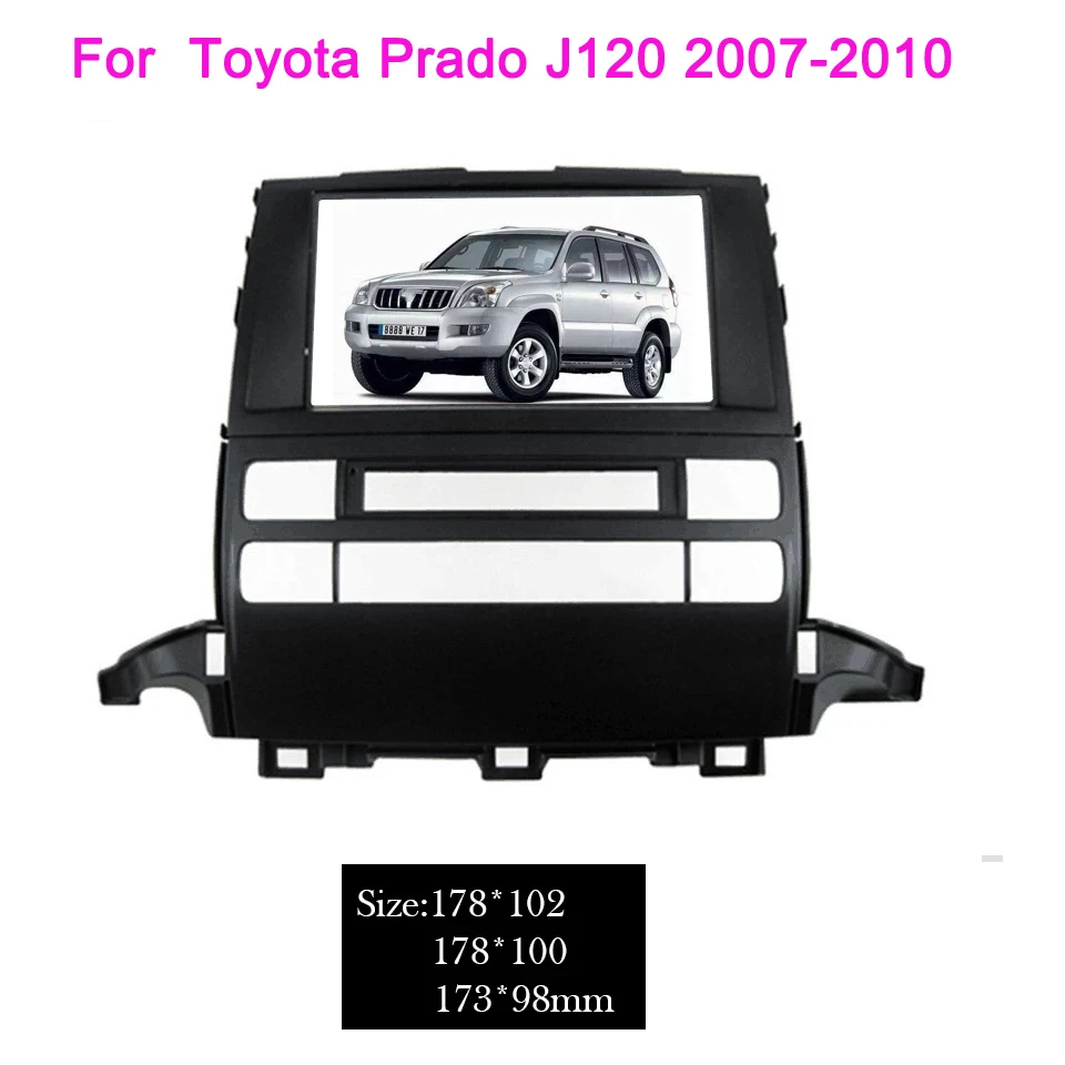 

2Din Car Radio Fascia frame for Toyota Prado J120 Stereo Bezel Dash CD Dashboard Trim Refitting Installation Kit DVD Frame