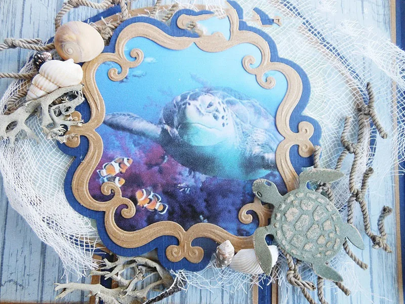 Lucky Goddess Metal Cutting Dies Turtle Squid Dolphin diy Scrapbooking Photo Album Decorative Embossing Paper Card Crafts Die