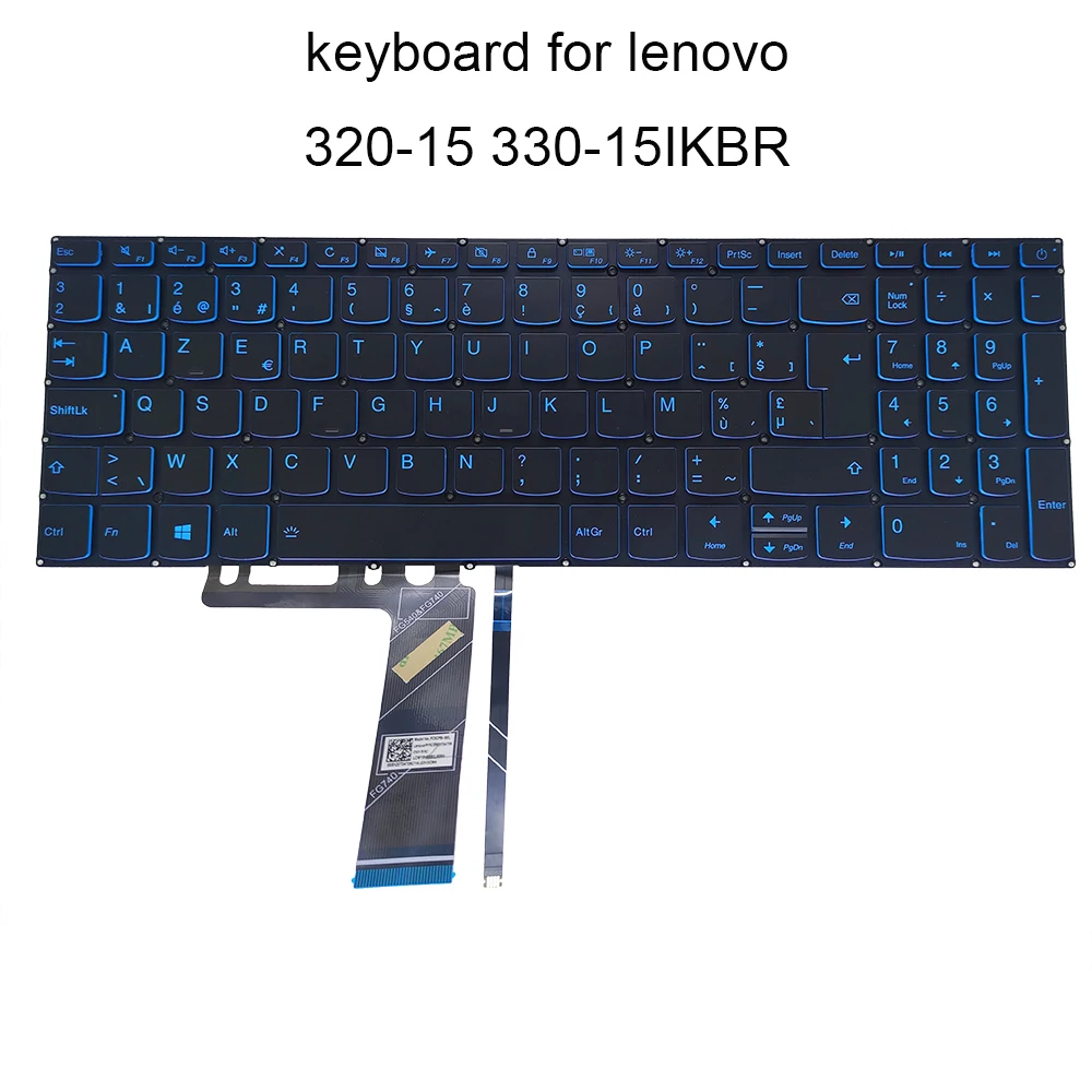 UK GB FR francuska AZERTY podświetlana klawiatura dla Lenovo IdeaPad S145 L340 320-15IKB 15ABR 330-15IKBR 17IKB 520-15 720 SN20T04709