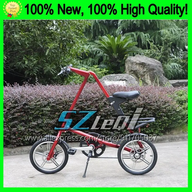 Foldable Ultra-lightweight Kids Bikes 16'' Children men women Dual Brake Folding Bicycle Student Metal five spoke wheels Cycling