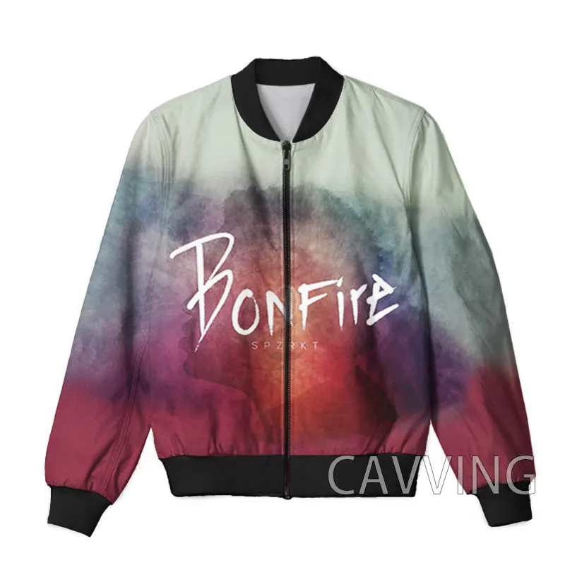 

CAVVING 3D Printed Bonfire Band Zipper Bomber Jackets Men Overcoat Mens Coat Zip Up Jackets for Women/Men