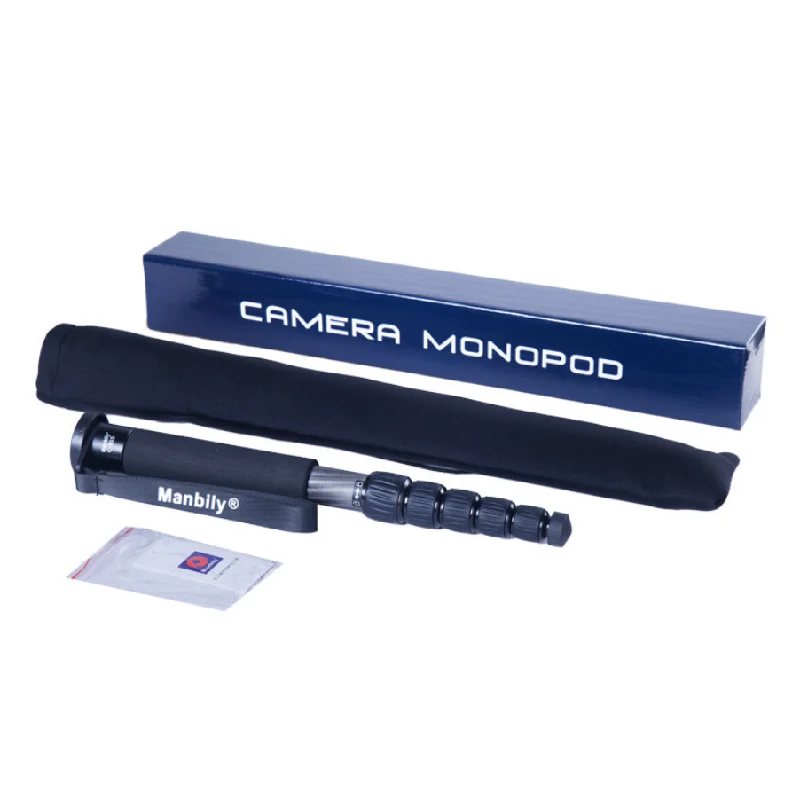 Manbily C-555 multifunzionale conveniente in fibra di carbonio fotografia monopiede DSLR supporto leggero per fotocamera 155cm Alpenstock