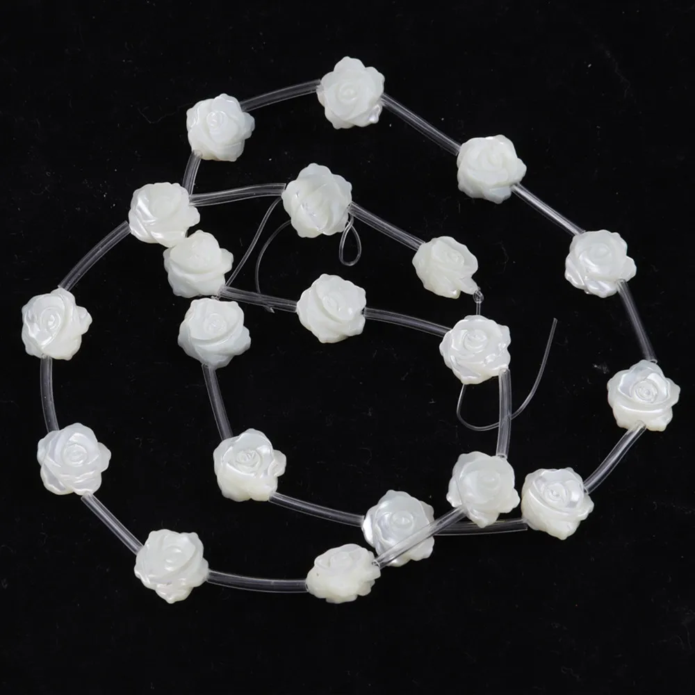 

10Pcs/lot 10mm Flower Shape White Mother of Pearl Shell Beads Pearl Shell Beads For Making DIY Necklace Bracelet Charm Jewelry