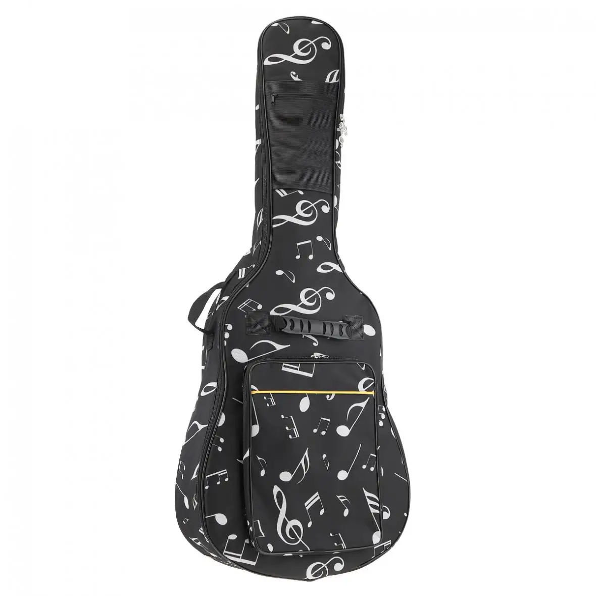 40 / 41 Inch Musical Note Folk Acoustic Guitar Case Double Straps Canvas 10mm Cotton Thickening Soft Cover Waterproof Bag