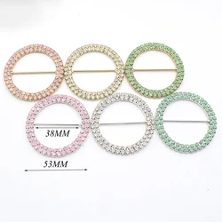 5 pz/lotto 53MM signore cintura ragazza abbigliamento accessori doppia fila strass tondo mestiere nastro gioielli decorazione della festa nuziale