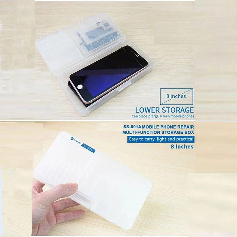 5Pcs/lot SS-001A Multi-function Magic Box Mobile Phone LCD Screen Mainboard IC Parts Repair Plastic Storage Box Organizer