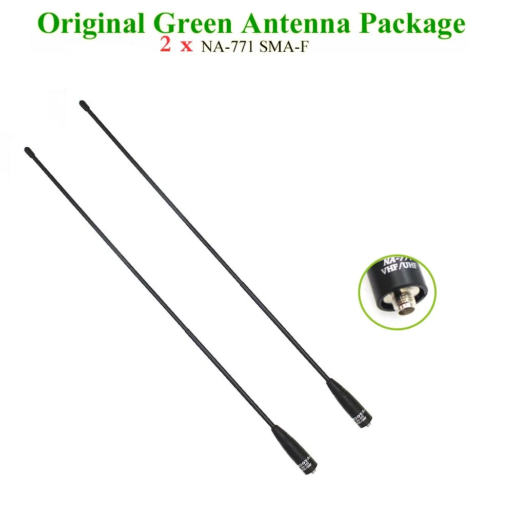 2 sztuk oryginalna antena NAGOYA NA-771 sma-kobieta pasuje do Baofeng UV-5R UV-82 UV-9R dwupasmowa antena