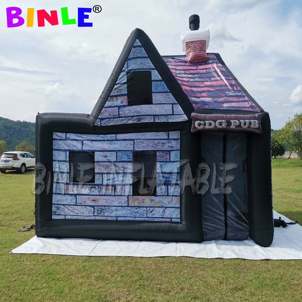4m by 4m small oxford inflatable pub,portable mobile inflatable pub bar tent for night club party decoration
