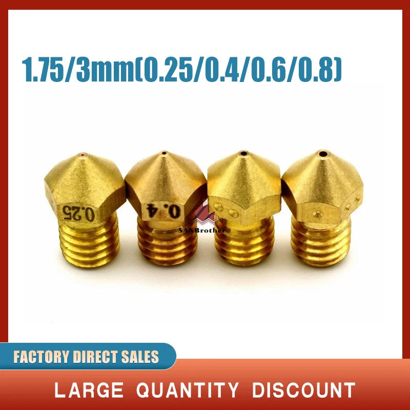 Alta qualidade um2 um2 + estendido olsson bloco 1.75/3mm bocais 0.25 0.4 0.6 0.8 sistema de filamento bocais impressora 3d