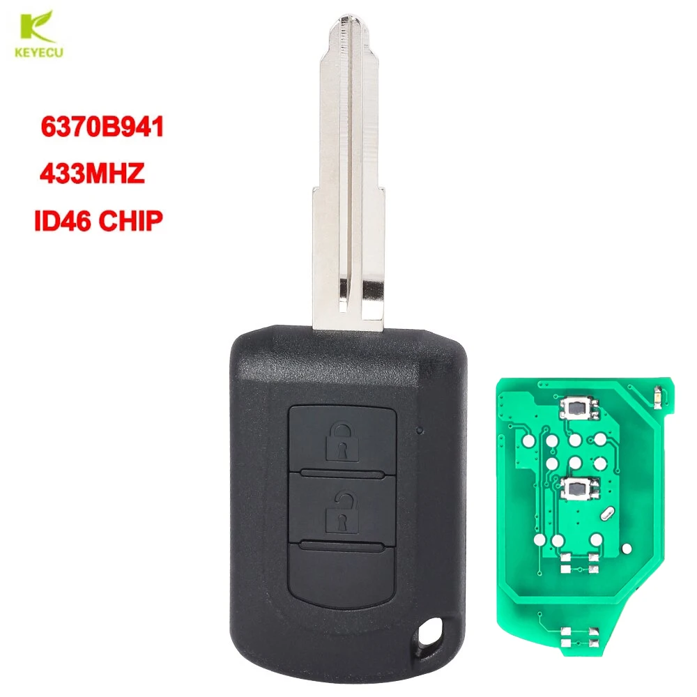 

KEYECU Replacement For Mitsubishi Mirage Outlander ASX Lancer 2016+ J166E Key Head Remote PCF7961 433MHz MIT11R P/N: 6370B941