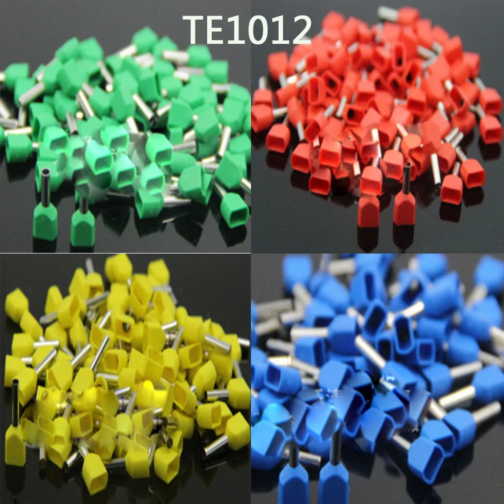 TE1012 Cable Wire Connector insulated TWIN CORD end terminals suit Crewel tube terminals 100PCS insulated terminal connection