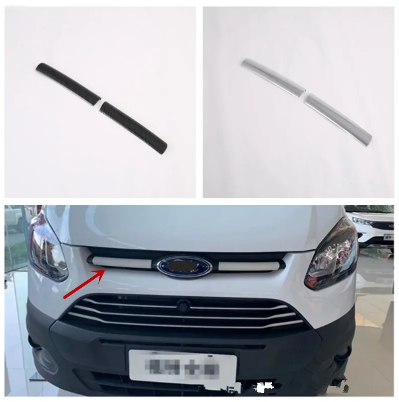 Fit For Ford Transit 2017 Tourneo Custom 2016 Carbon Fiber Style ABS Car Front Head Emblem Grill Cover Trim Styling Sticker