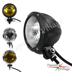 Black H4 Vintage Motorcycle Custom Headlight Front 4.5