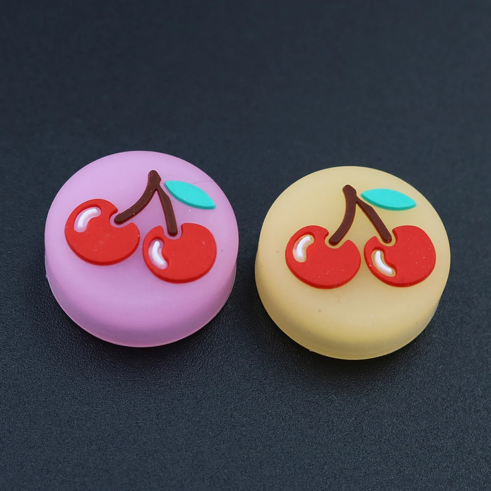 4 colori ciliegia per interruttore luminoso Jelly Cap animale incrocio Joystick in Silicone tappi impugnatura pollice per Controller nintendo Switch Lite
