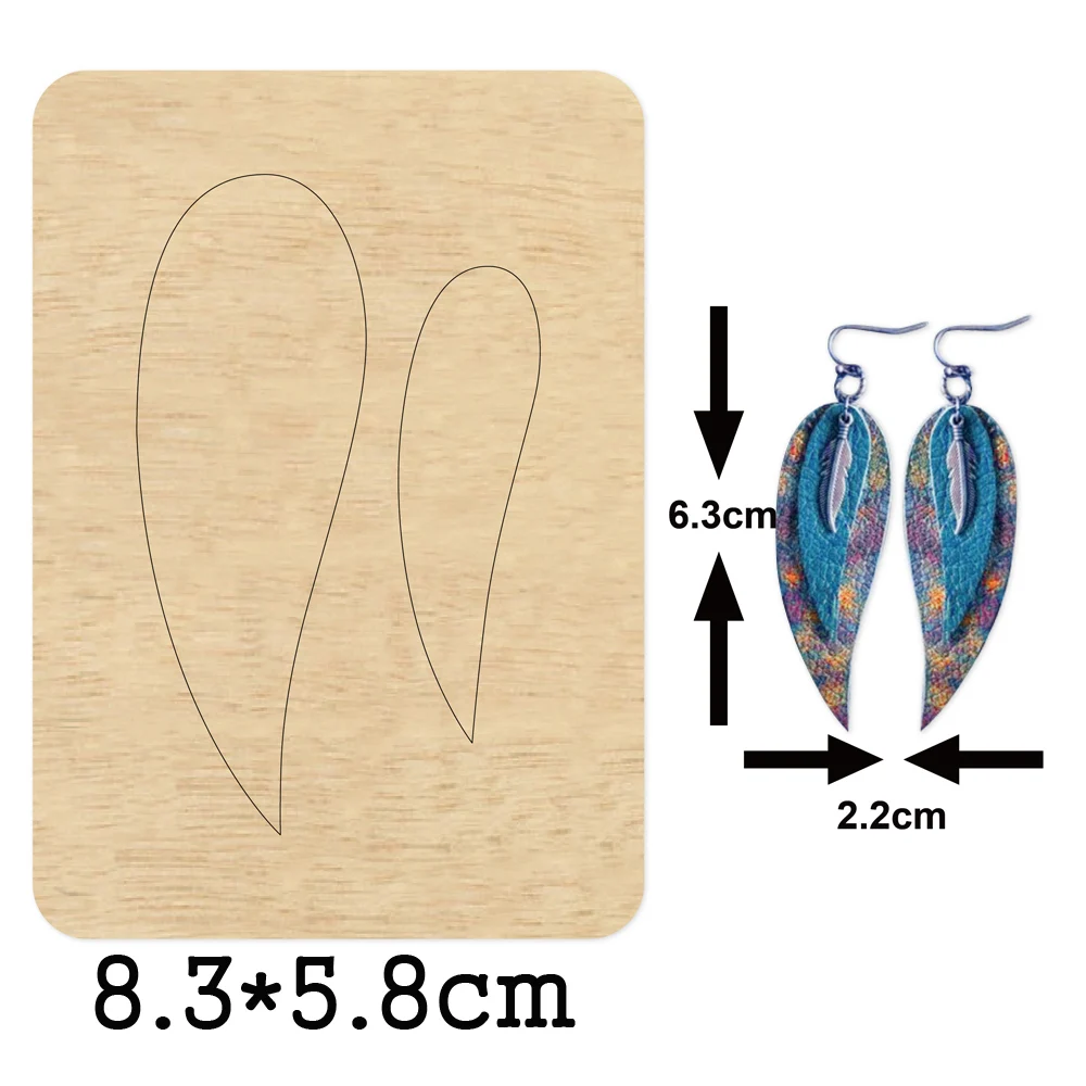 Water drop earrings cutting dies 2020 new die cut &wooden dies Suitable for common die cutting machines on the market