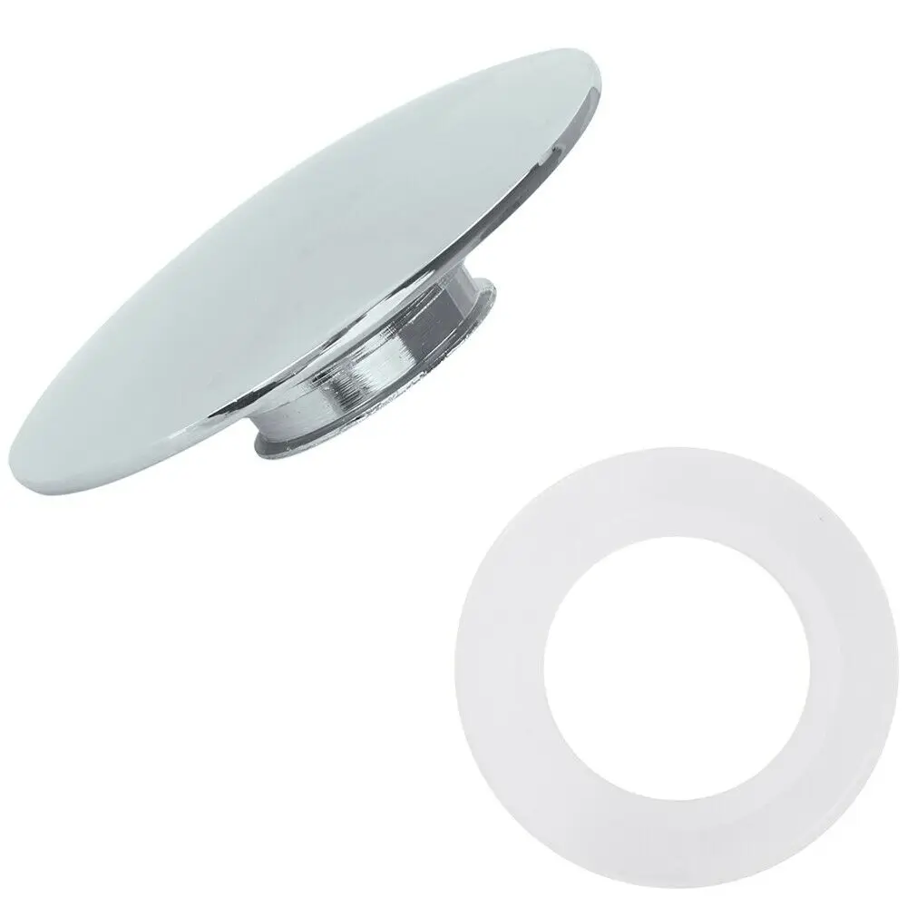 1Pc Chrome Basin Waste Easy Pop Up Bathroom Sink Push Button Click Clack Plug 66mm Easy To Use Durable PM0082