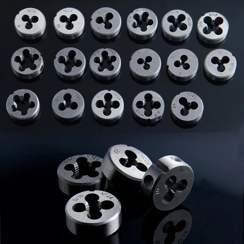HiMISS 40pcs Tap Die Set Hand Thread Plug Taps Handle Alloy Steel Threading Tool Screw Thread Wrench Dies Kit With Storage Case