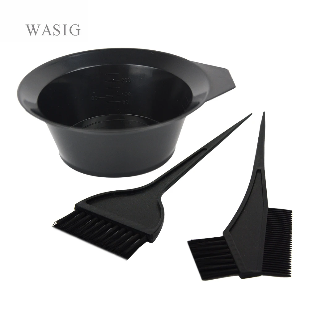 

Hot Selling 3Pcs/Set New Hairdressing Salon Hair Color Bowl Comb Brushes Combo Dye Tint Tool Kit