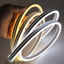 Waterproof LED Neon Light Flexible Strip Double Side 220V 120Led/M 2835 with EU UK Power Plug Home Decoration 1-100m 7 Colors