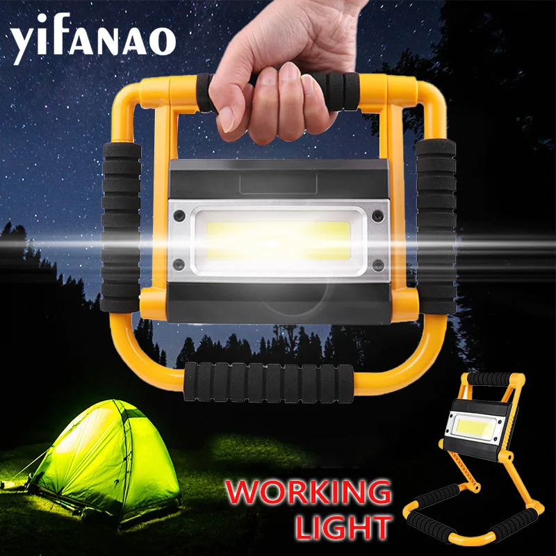 Super Bright Led Work Light USB Rechargeable Outdoor Folding Camping Lamp Portable Search Lantern COB LED Floodlight