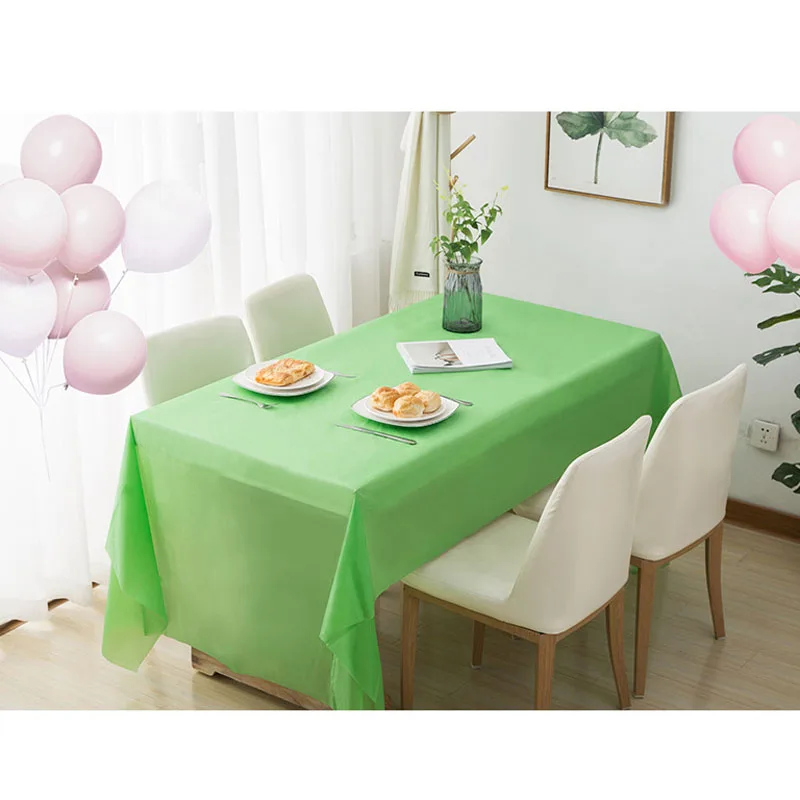 137x274cm Simple Tablecloth One-time  PEVA Plastic Tablecloth Hotel Restaurant Birthday Party Business Event Desktop Tablecloth