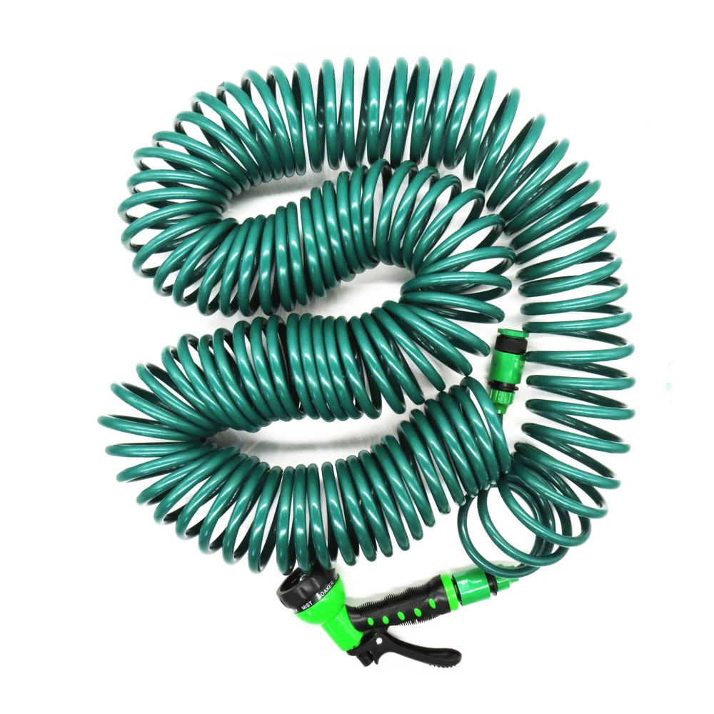 Garden Hose EVA Water Hose with 3/8 inch Self Coiling Lightweight Garden Hose Retractable Drinking Water Hose for Lawn