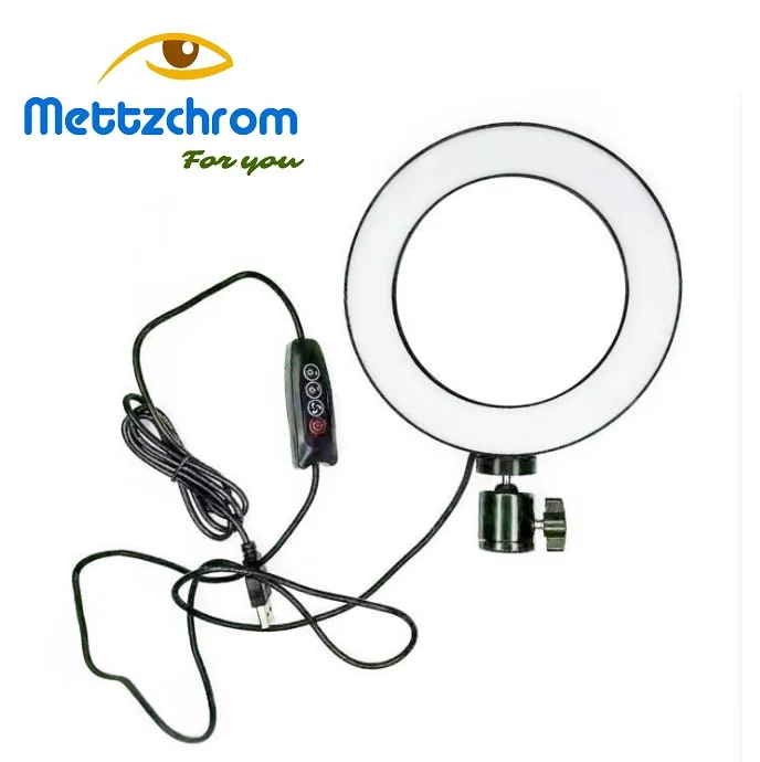 Кольцевой светодиодный светильник METTZCHROM для фотосъемки, 16 см/26 см