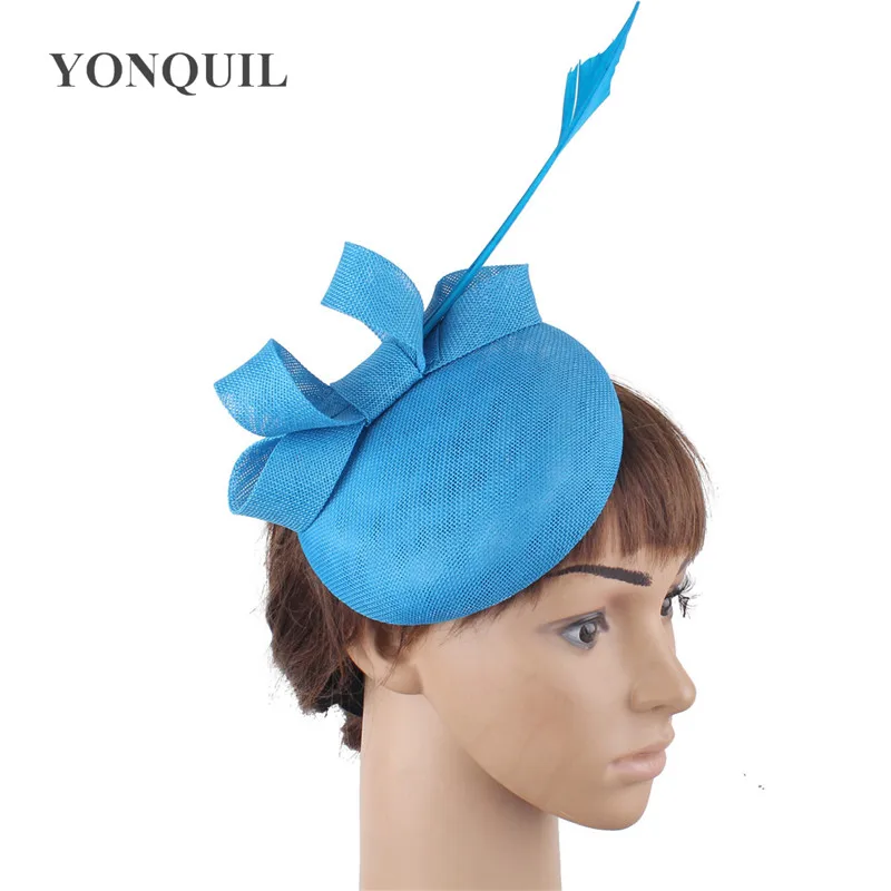 Giả Sinamay Cưới Nữ Fascinator Nón Tóc Cô Dâu Thanh Lịch Mũ Trụ Với Tóc Chính Thức Kết Hôn Với Đảng Millinery Nắp