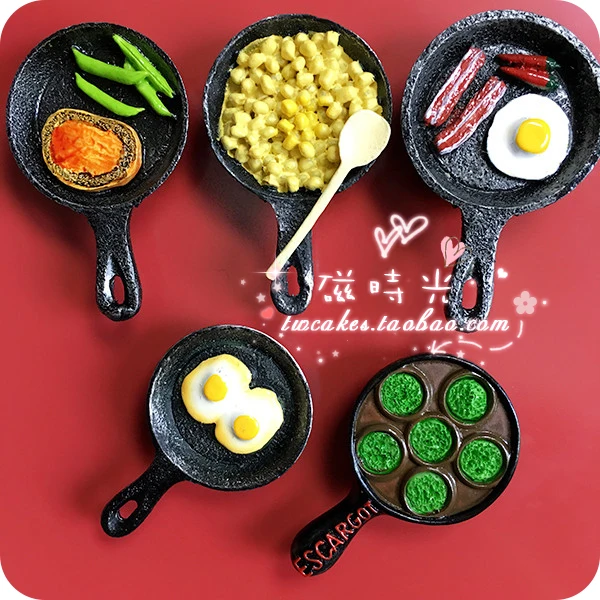 Breakfast bacon fried egg steak Pan Pan Pan iron pan magnetic refrigerator paste