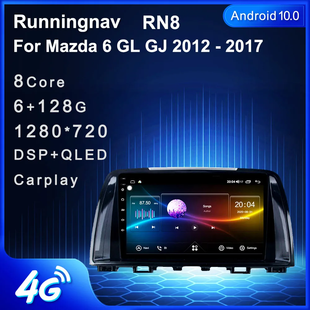 

Runningnav для Mazda 6 GL GJ 2012 2013 2016 Android автомобильное радио, мультимедийный видеоплеер, навигация GPS