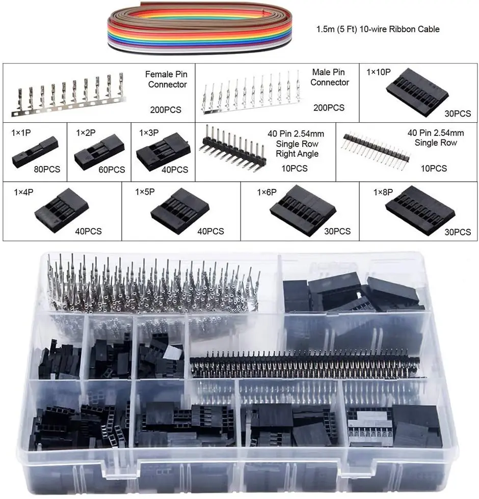 IWS-3220 Crimping Pliers Crimper Tool with 460pcs XH 2.54mm JST Connector Kit and  1550pcs 2.54mm DuPont Terminals Set