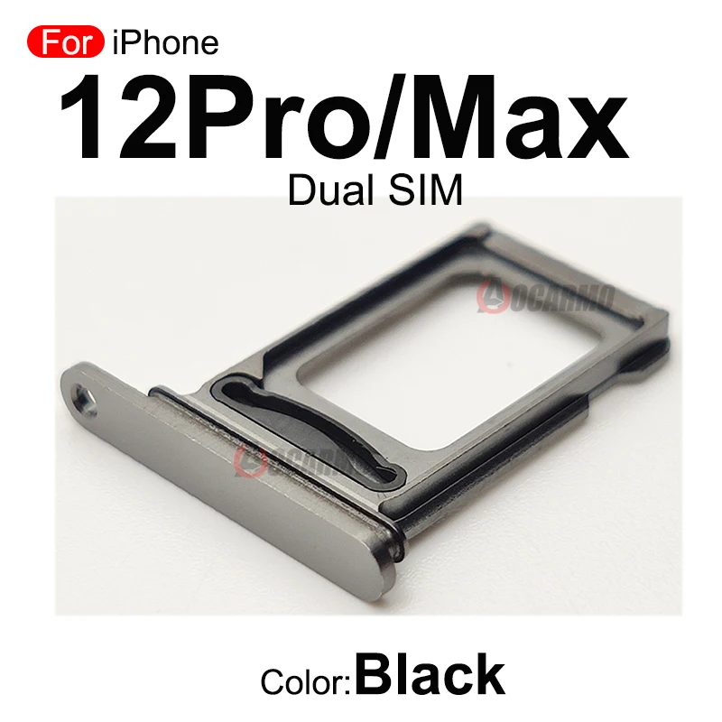 Peça de substituição do slot do cartão SIM único para iPhone 12 Pro Max e 12PRO, bandeja Dual SIM