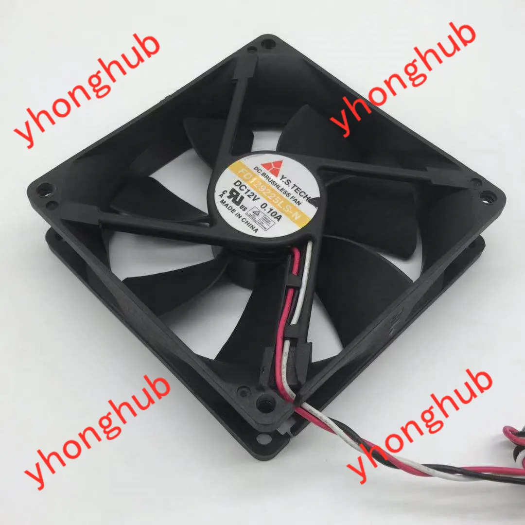 

Y.S TECH FD129225LS-N DC 12V 0.10A 3-Wire 90x90x25mm Server Cooling Fan