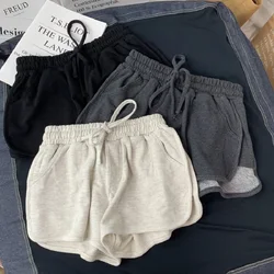 Sommer Grau Shorts Frauen Mode Damen Elastische Taillen Kurze Hosen Mädchen Casual Baumwolle Shorts Schwarz Hause Shorts Für Weibliche S-3XL