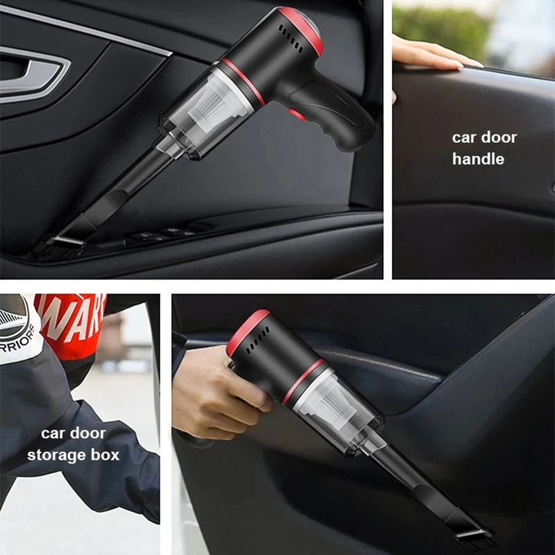 Penyedot Debu Nirkabel Mini Portabel Pengisap Tinggi Genggam Basah Kering Kabel Nirkabel Otomatis 120W9000Pa dengan Basis Pengisi Daya