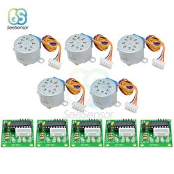 5pcs ULN2003 28BYJ-48 5V 12V Reduction Step Motor Gear Stepper Motor 4 Phase Step Motor for arduino 5pcs Motor +5pcs Board