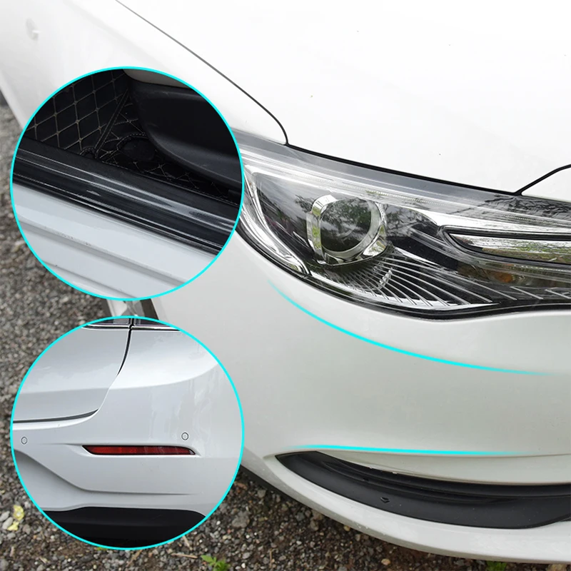 15cm*1/2/5m Styling Rhino Skin Car Protective Film Anti-kick Film Transparent Invisible Car Bumper Hood Paint Protect Stickers