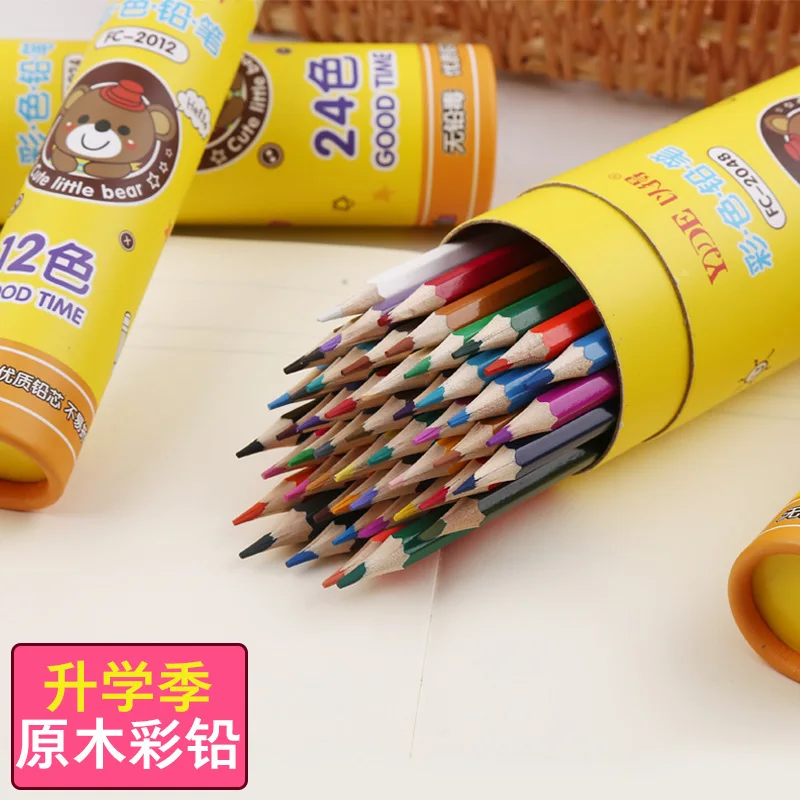 12 Pcs/Set Color Wooden Pencil 12 Color Pencil Drawing Sketch Pencil Environmental Protection