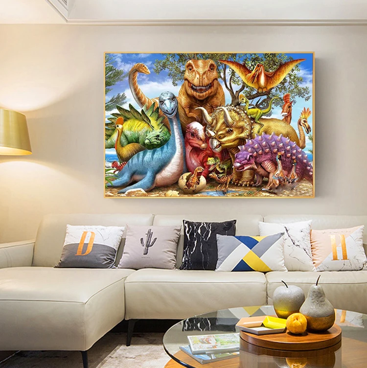 5D DIY Embroidery Diamond Painting Dinosaur Full Square New Arrival Animal Diamond Painting Mosaic Cross Stitch Handmade Gift