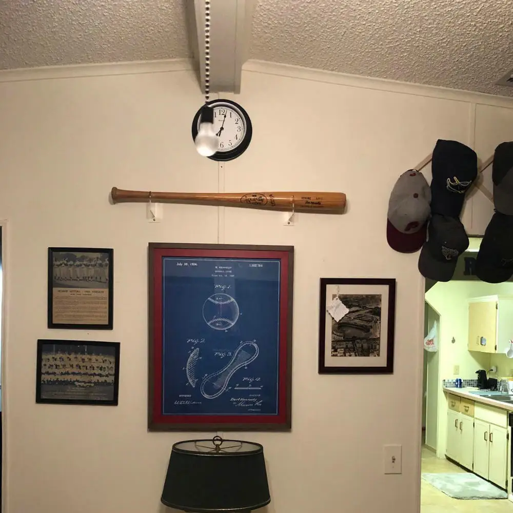 Support Mural Acrylique Pour Batte De Baseball – Présentoir Transparent Vertical
