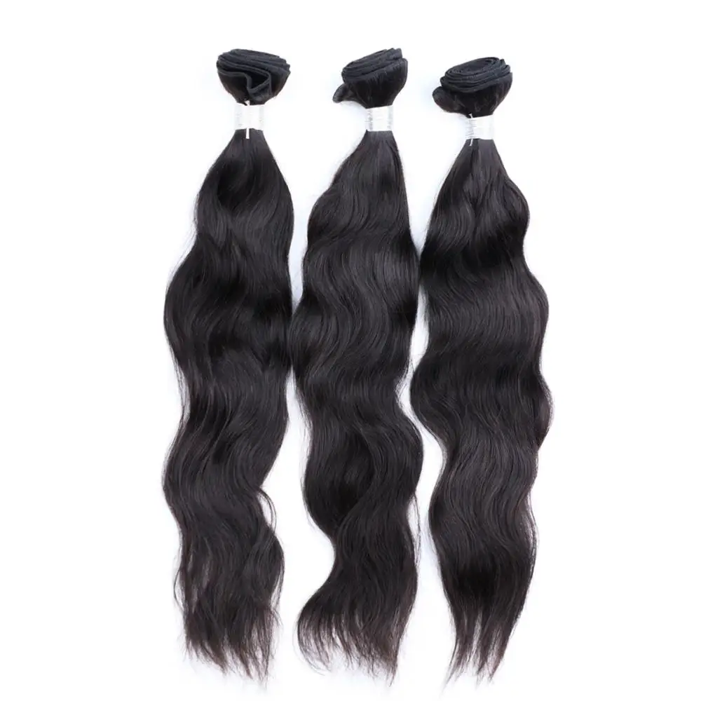 [UNA] Natural Wave 6A Low Ratio 8”-28” Indian Remy Hair Weave Natural Hair Weft Human Hair Bundles 100g