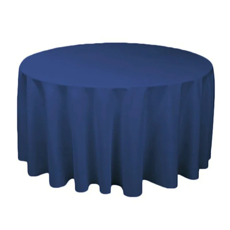 Toalha De Mesa Redonda De Poliéster, Toalha De Mesa Sólida Para Casamento, Festa De Aniversário, Decoração De Casa, Branco, Preto, Vermelho, Azul,