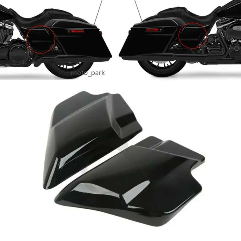 Left Right Battery Side Cover Panels For Harley Road King Electra Street Glide FLT FLH Touring 2009-2023 Chrome Black Silver