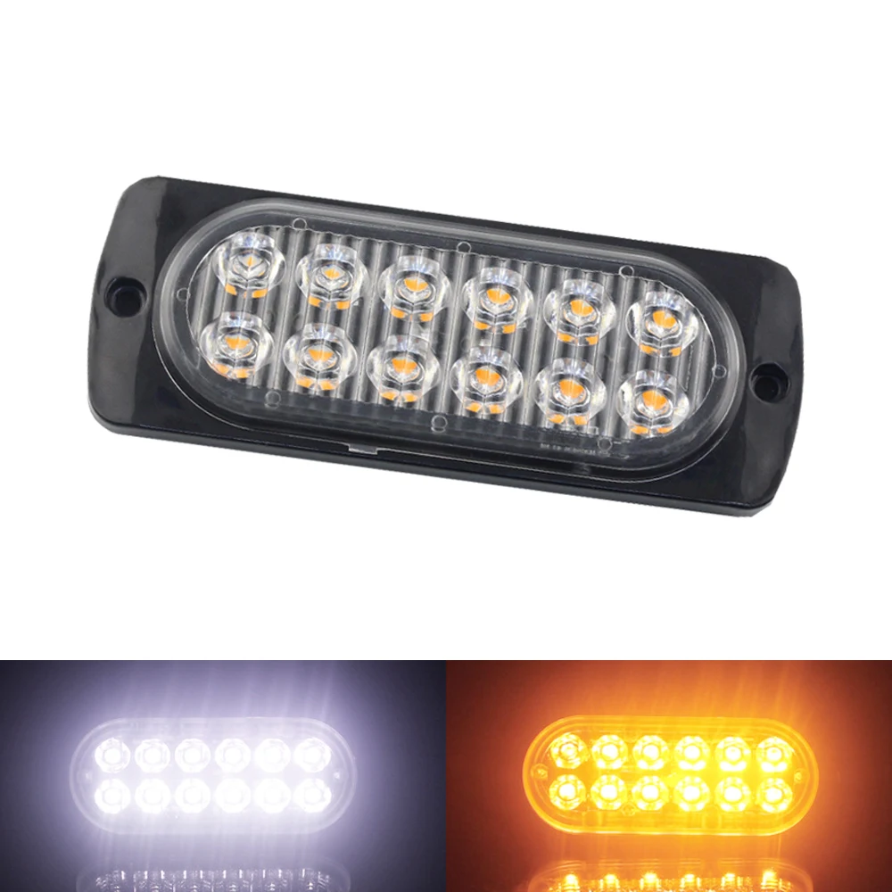 

1PCS Emergency Strobe Led Light Warning Side Marker Blinking Amber LED Light Bar Police Flash Good 12/24V Light for Car Vehicles