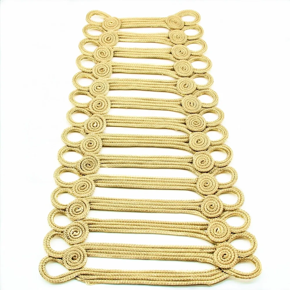 1 pieces Chinese knot buttons Gold wire trapezoidal buttons, military uniforms, dresses, dance clothes, decorative buckles