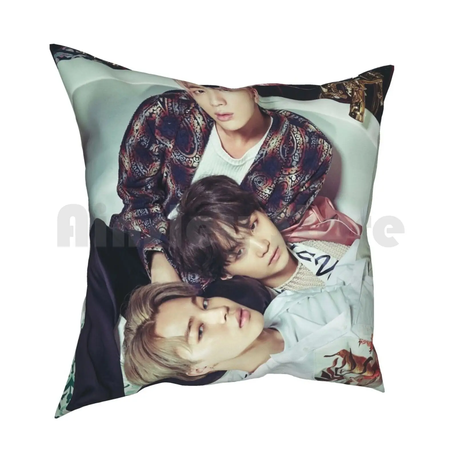 Suga , Jimin & Jin Pillow Case Printed Home Soft Throw Pillow Kpop Group Band Music Jimin Jhope J Hope Hobi Chimchim