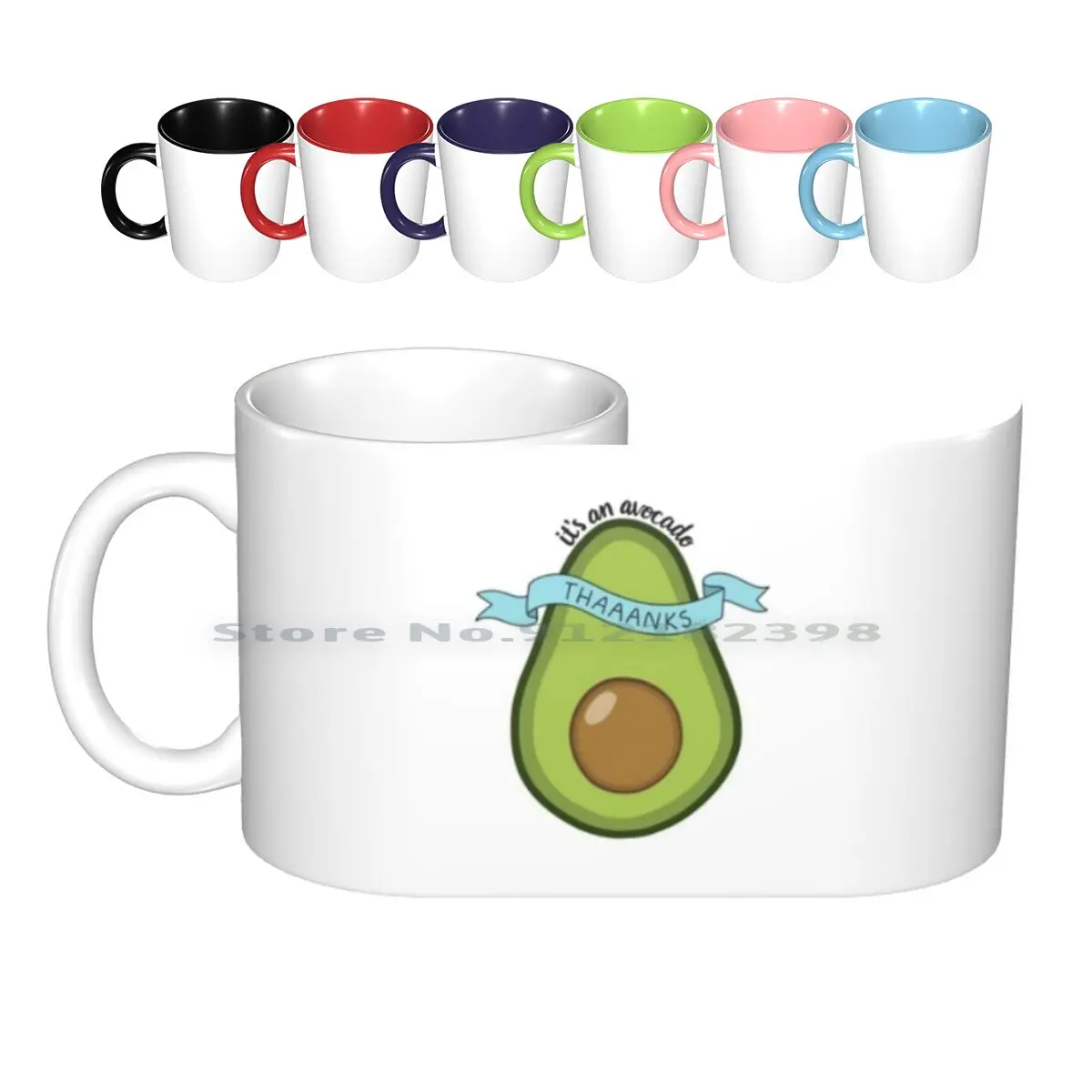 Its An Avocado! Ceramic Mugs Coffee Cups Milk Tea Mug Thanks Avocado Its Thaaanks Trendy Trendy Popular Hipster Hipter Cool