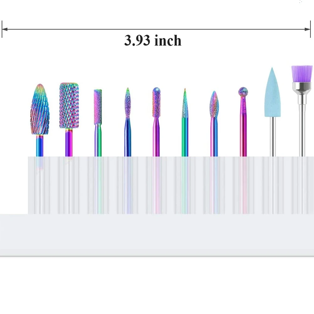 10 in 1 Nail Drill Bits Sets Electric Nail Drill Kit 3/32" Tungsten Carbide Nail Files Manicure Pedicure Set Home Salon Use